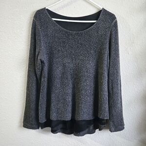 Angela Mara grey top